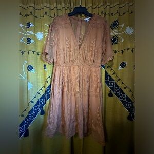 Lace Mustard Dress